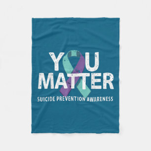 Suicides Prevention Shirts Suicide Awareness  Fleece Blanket