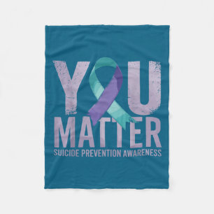 Suicides Prevention Shirts Suicide Awareness Fleece Blanket