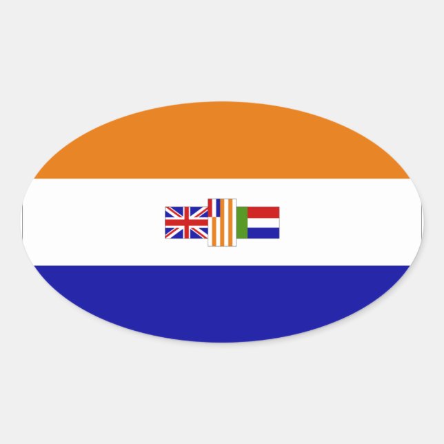 Suid-Afrika Oval Sticker (Front)