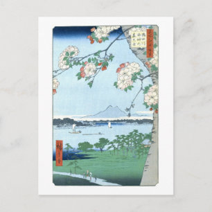 Suijin Shrine Massaki Hiroshige Japanese Fine Art Postcard