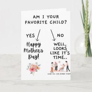 Suis-je votre enfant préféré, carte drôle de fête 