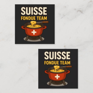 Suisse Fondue Team Square Business Card