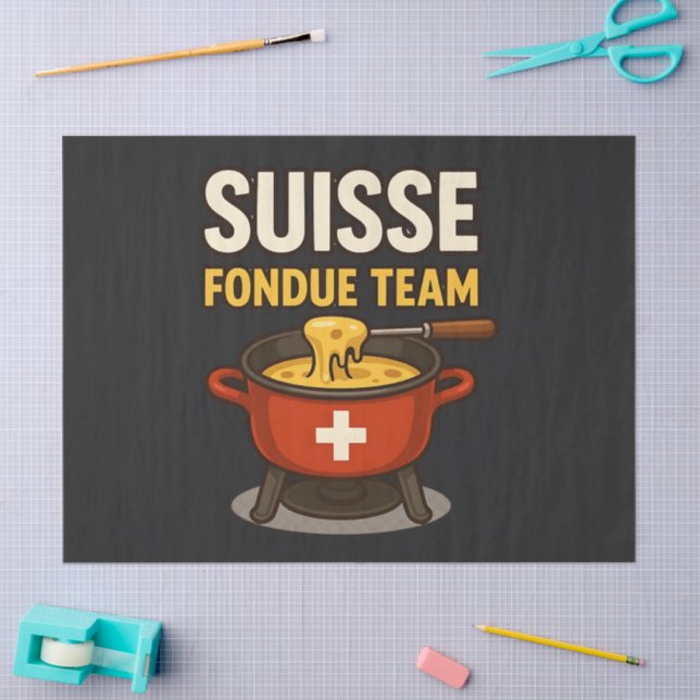 suisse fondue team tissue paper (Craft)