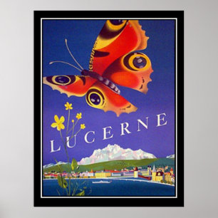 Suisse Lucerne Poster vintage de voyage