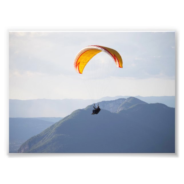 Suisse Paraglider Orange Photo Print (Devant)