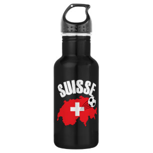 Suisse Switzerland Map Soccer 532 Ml Water Bottle