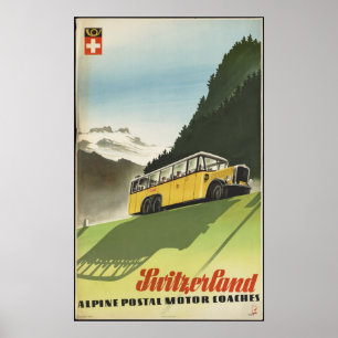 Suisse Vintage voyage Poster et Imprimés rétros