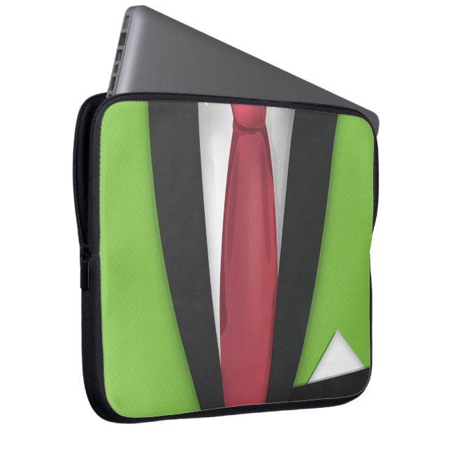 Suit and Tie Laptop Sleeve (Front Right)