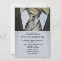 Suit and Tie Retirement Invitation