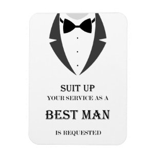 Suit Be My Best Man Photo Magnet