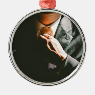 Suit businessman tie shadow effect metal ornament