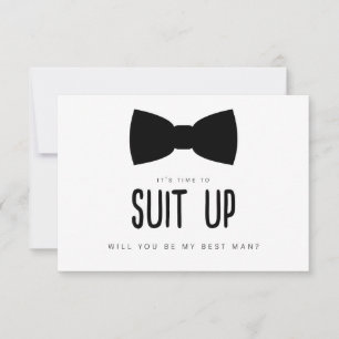 Suit Up Best Man Proposal Card