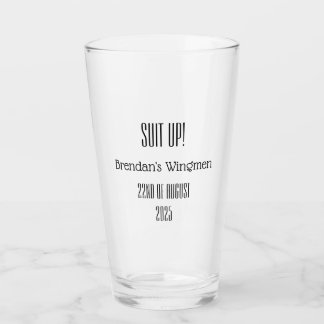Suit Up Groomsman Beer Mug – Wedding Party Gift Glass
