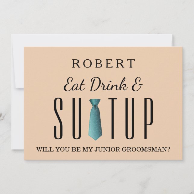 Suit-up Will you be my groomsman Invitation (Front)