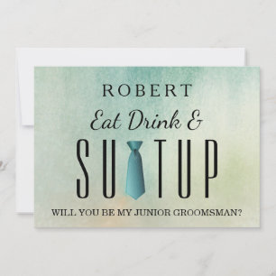Suit-up Will you be my groomsman Invitation