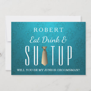 Suit-up Will you be my groomsman Invitation