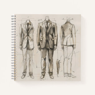Suit Vintage Design Sketch Notebook
