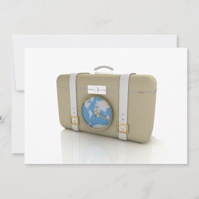 Suitcase For Travel Invitations (Front)