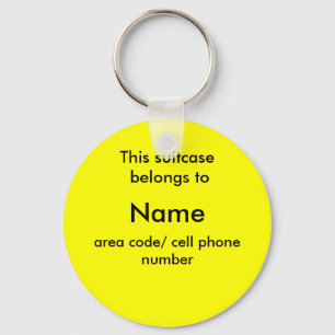 Suitcase ID tag Keychain