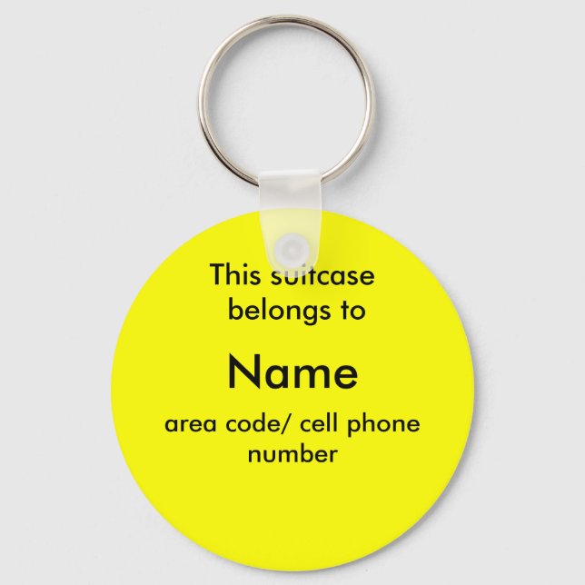 Suitcase ID tag Keychain (Front)
