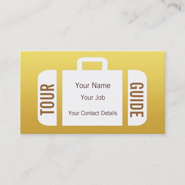 Suitcase Travel Agent Tour Guide Business Card (Front)
