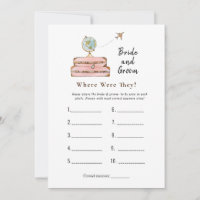 Suitcases  "Where were they" Bridal shower game