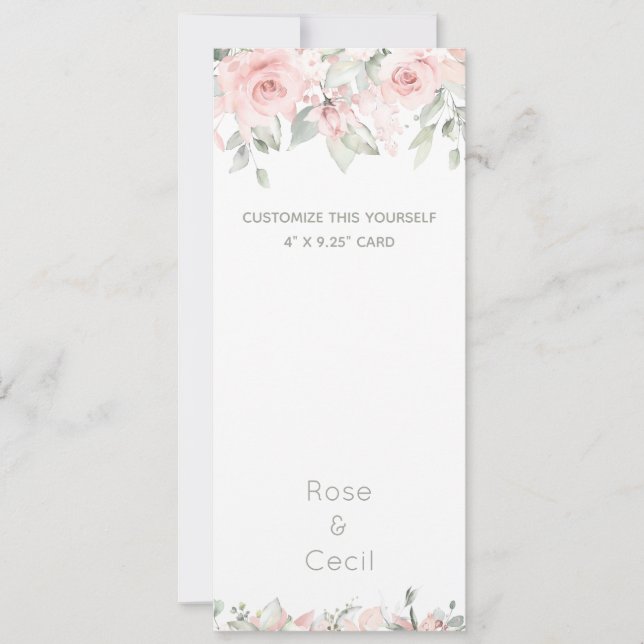 Suite de Faire-Part de Mariage Blushing Roses 2 (Devant)