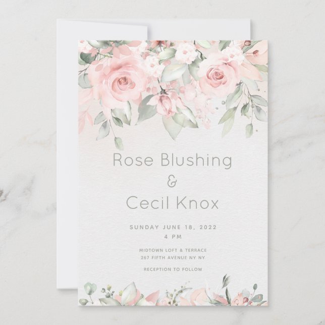Suite de Faire-part de mariage Roses (Devant)