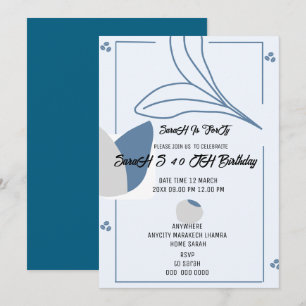 Suite faire-part de mariage Bleu clair, Bleu Franç