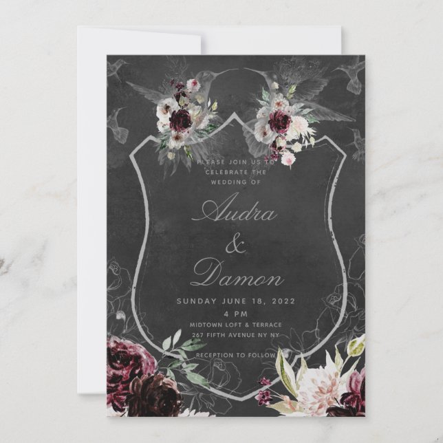 Suite Faire-part de mariage Nocturne Aura (Devant)