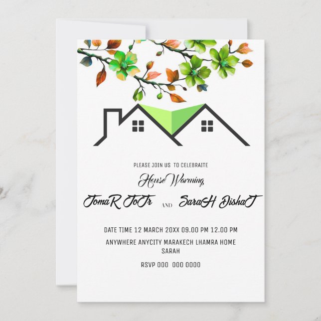 Suite, Wildflower Wedding Invitation Template, Pri (Front)