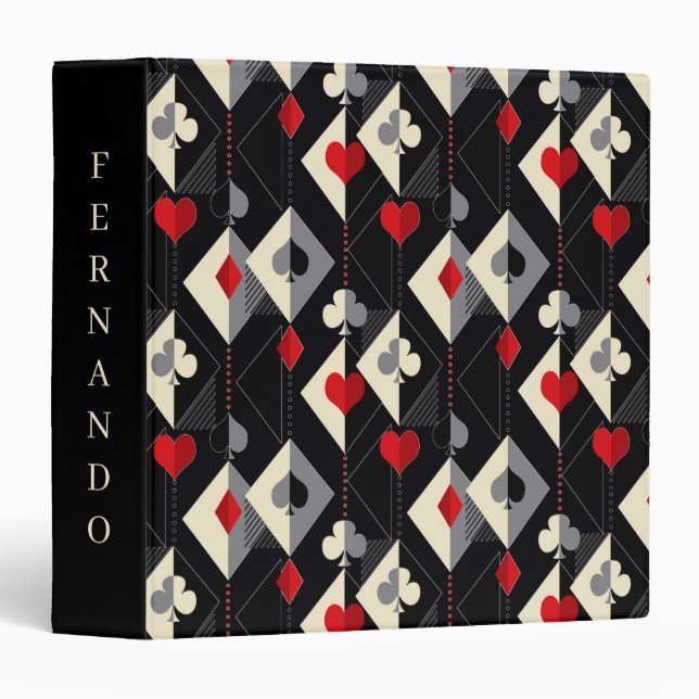 Suits of playing cards in poker.  binder (Front/Spine)