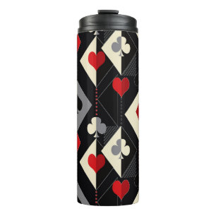 Suits of playing cards in poker. thermal tumbler