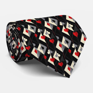 Suits of playing cards in poker. tie