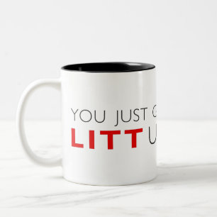 Suits You Just Got Litt Up Two-Tone Coffee Mug