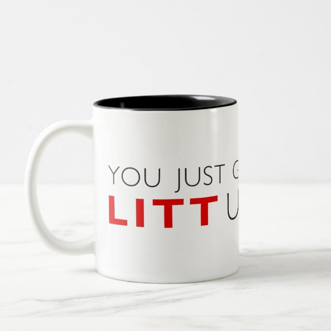 Suits You Just Got Litt Up Two-Tone Coffee Mug (Left)