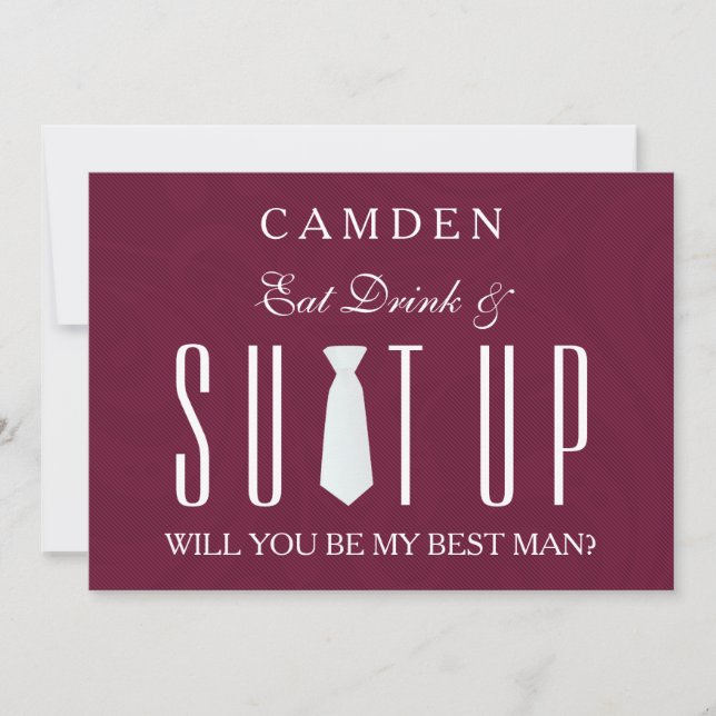 Suitup Will you be my Bestman Invitation (Front)