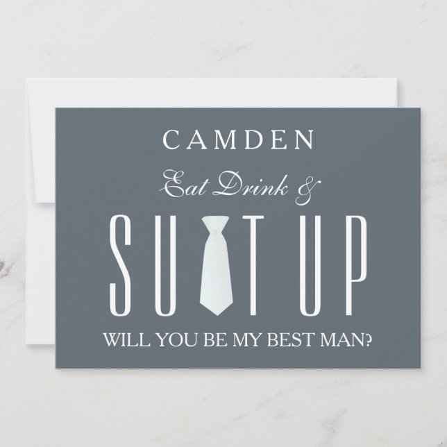 Suitup Will you be my Bestman Invitation (Front)