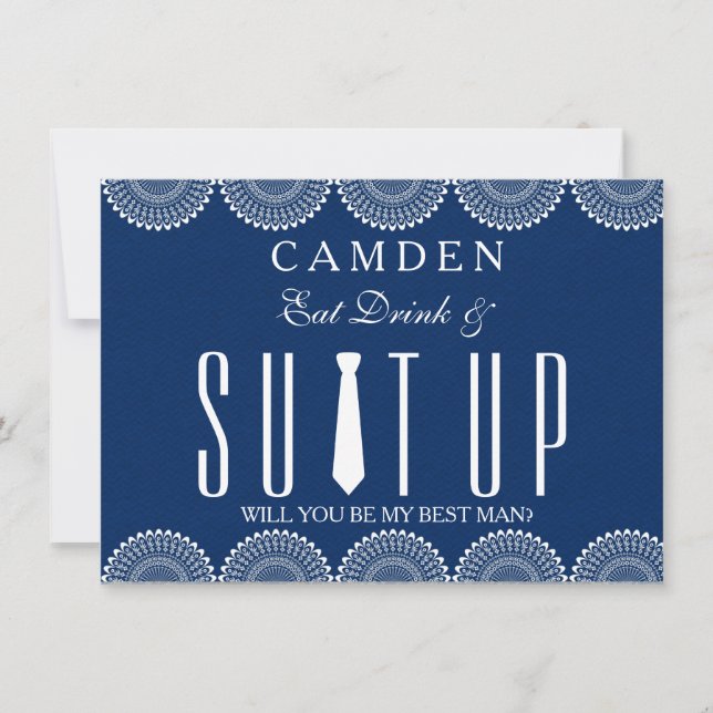 Suitup Will you be my Bestman Invitation (Front)
