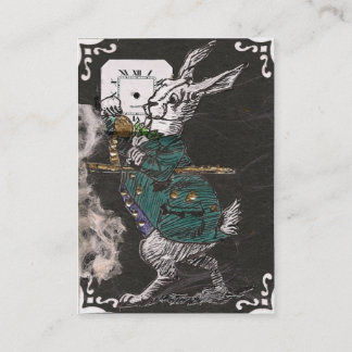 suivez le carte de visite blanc de lapin