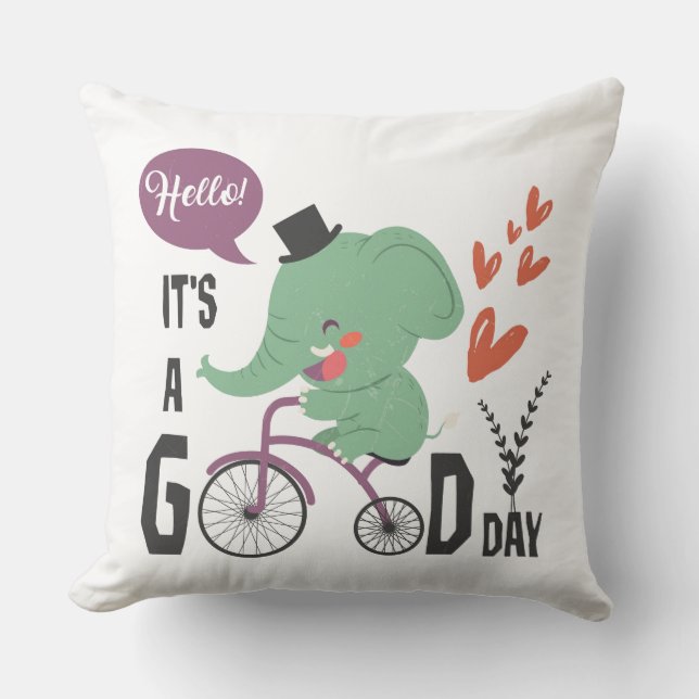 Suivez Le Coussin Décoratif Elephant (Recto)