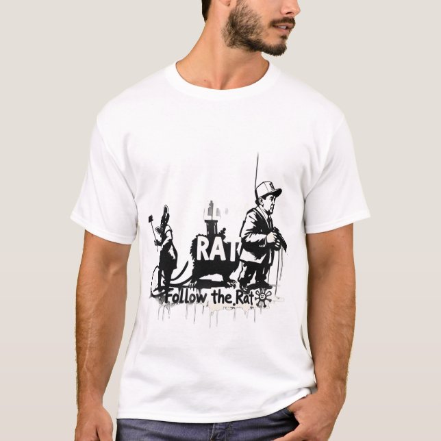 "Suivez le Rat - Chase Your Own Path" T-shirt (Devant)