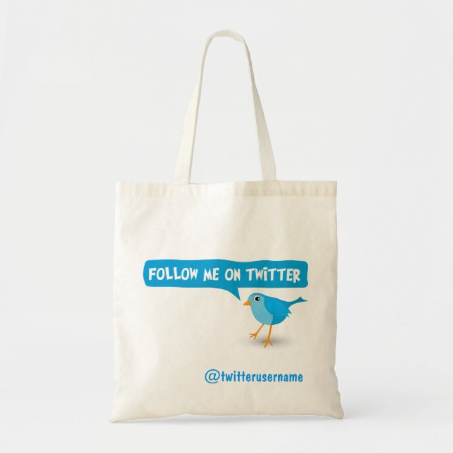 Suivez-Moi Sur Twitter Sacs fourre-tout Bleus Pour (Devant)