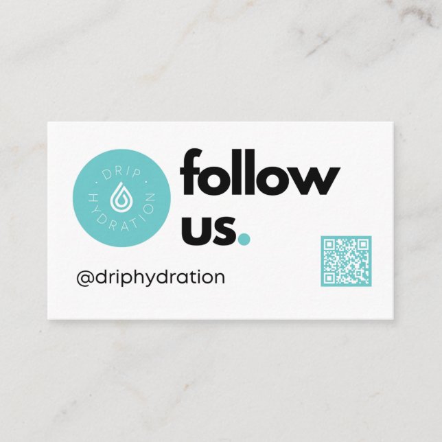 Suivez-nous Carte de visite (Devant)