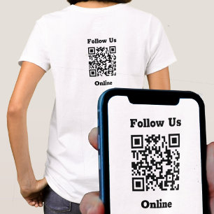 Suivez-nous Message en ligne avec le T-shirt Code 