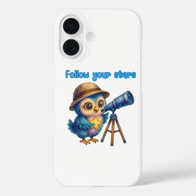 Suivez vos étoiles - Dream Big iPhone 16 Coque (Verso)