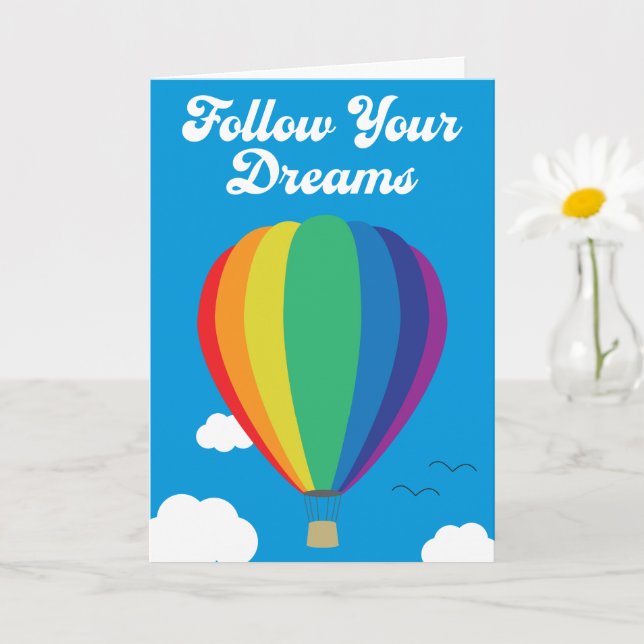 Suivez vos rêves Carte de voeux pour le ballon à a (Petite plante)