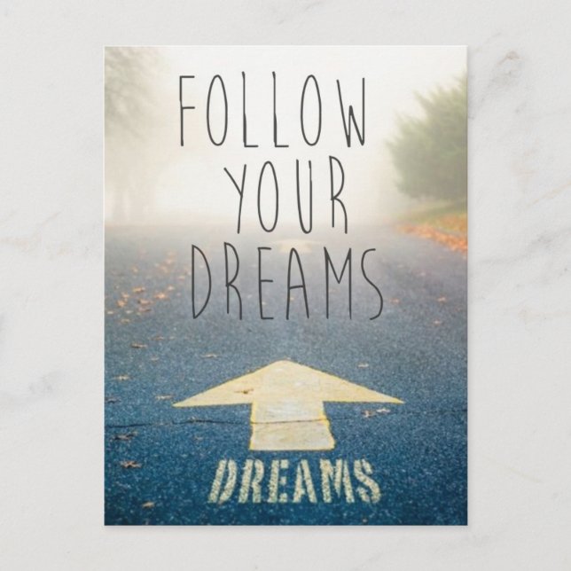 Suivez votre carte postale inspirée de rêves (Devant)