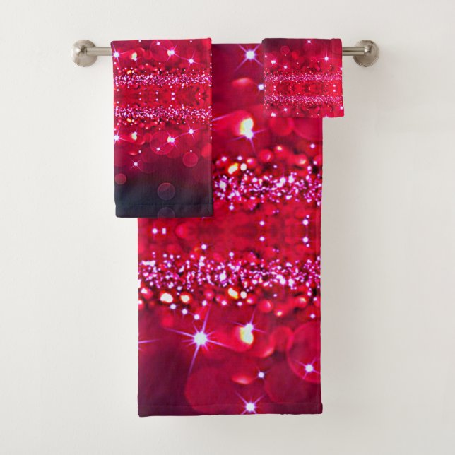 Suivez Votre Ensemble De Serviettes Cherry Sparkle (En situation)