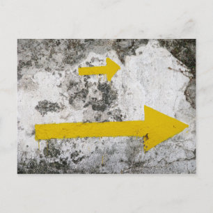 Suivre la carte postale des flèches jaunes